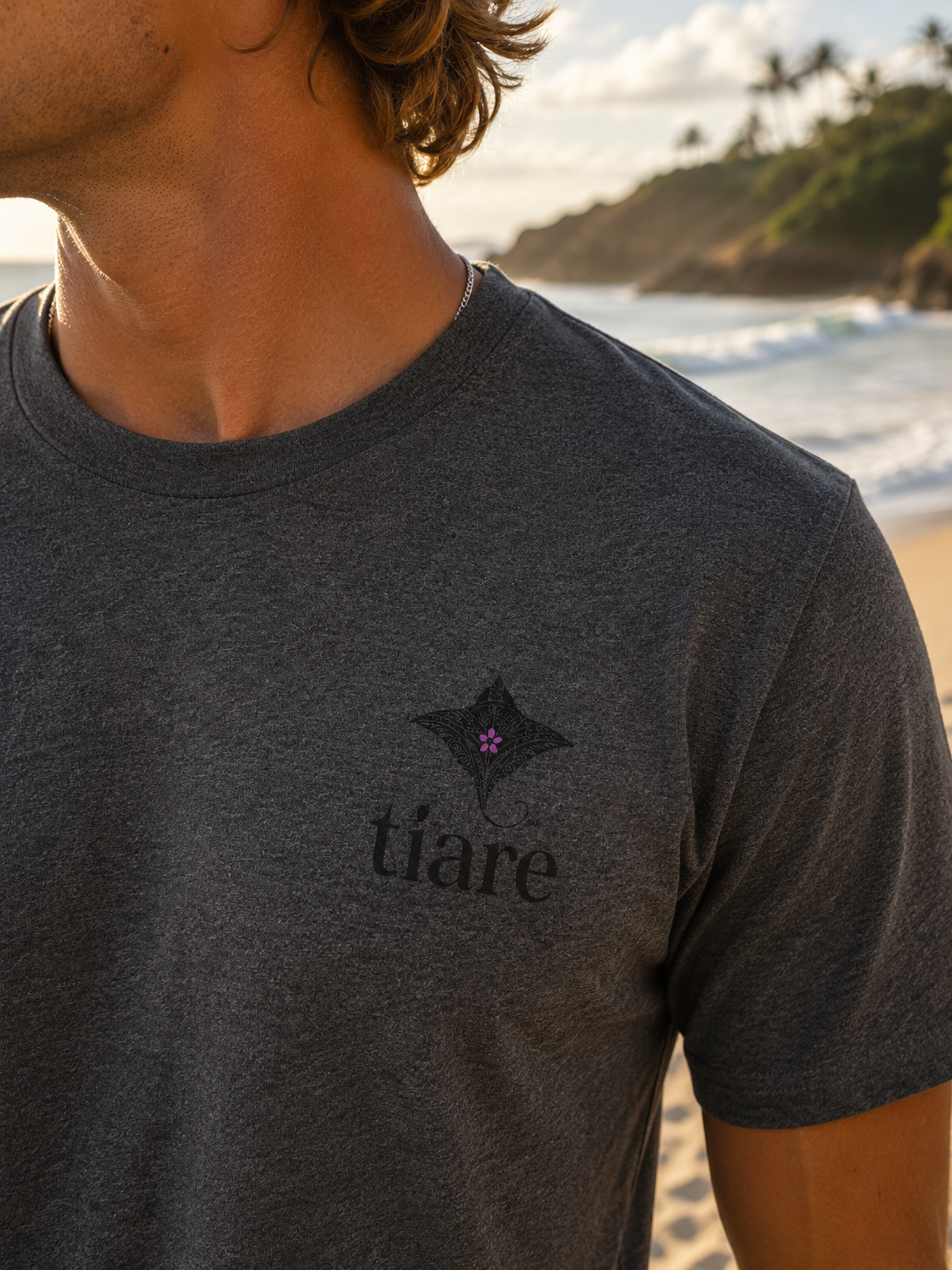 Tiare Clothing Tide Tee - Unisex Tropical Graphic Tee - View 3